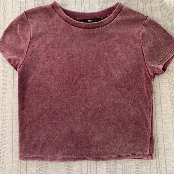 Forever 21 Tops - Forever21 velvet crop top